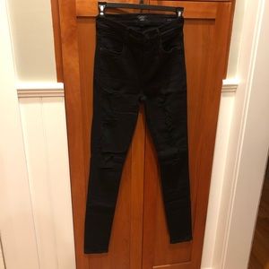 Agolde ‘Sophie’ Black Distressed Denim Pants
